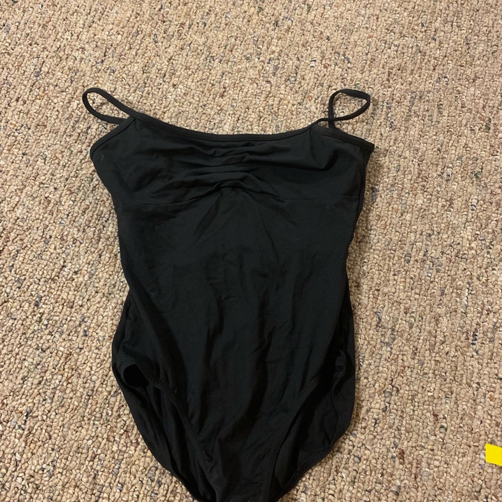 Classic low back black ballet leotard